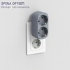 Electraline 55098 Adattatore Doppio Prima 2 Prese 16A (2P+E) Schuko