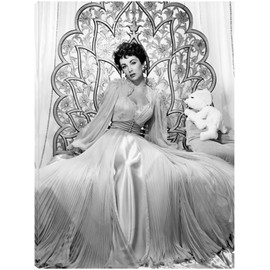 Fine Art Canvas Elizabeth Taylor 1951 Glamour Shoot Canvas Print Artwork by Bison Archives, 32"W x 43"H Vertical Gallery Wrapped Large Wall Decor