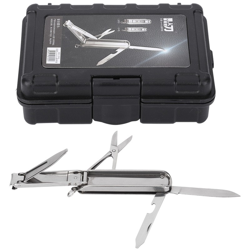 Outdoor Multi Functional Portable Nail Scissors Folding Stainless Steel Nail