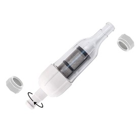 ATIE 280 380 Pool Cleaner in-Line Filter Assembly 48-080 with 2 Feed Hose Nuts D15 Replacement for Zodiac Polaris 48-080 in-Line Filter and Replace Universal Wall Fitting (UWF) Filter Screen 6-504-00