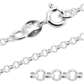 Designer Inspirations Boutique 22" Inch Sterling Silver 2.0 mm Thick Round Belcher/Rolo Chain Necklace for Women Men Unisex - Weight: 4.9 Grams. SKR70