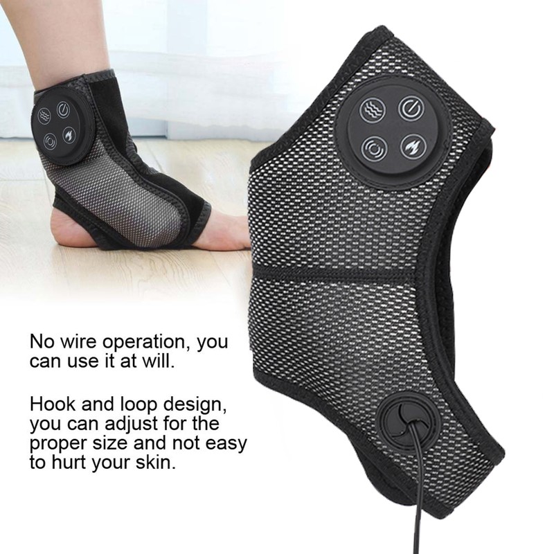 Electric Foot Ankle Massager Vibration Heating Foot Acupuncture Points Massage