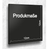 Door Sign Toilet Sign Black Matt UV Print 12 x
