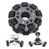 100mm Durable Nylon Rubber Bearing Rollers Omni Wheels for Robot