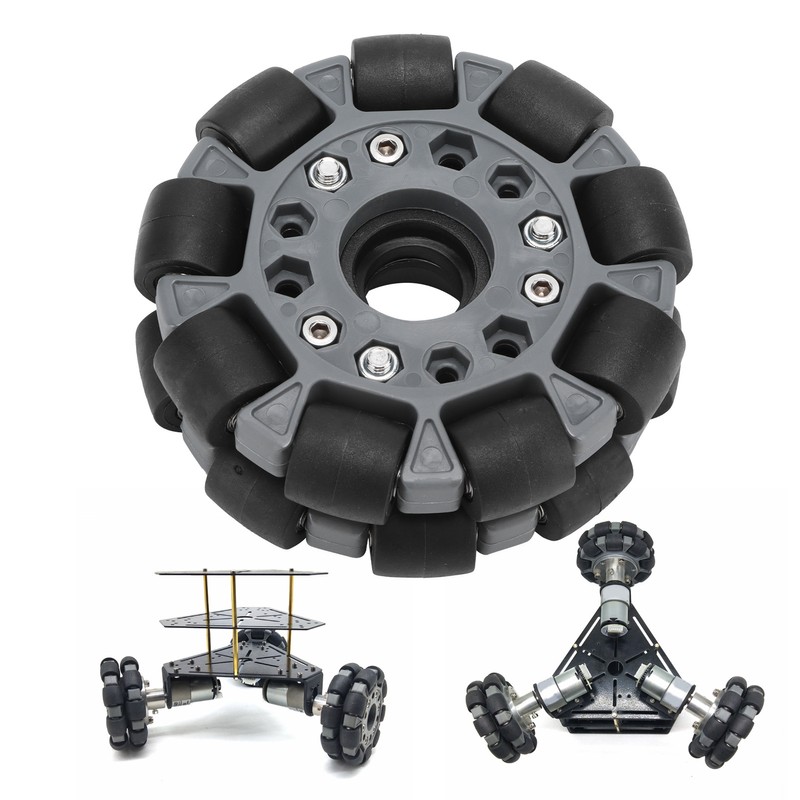 100mm Durable Nylon Rubber Bearing Rollers Omni Wheels for Robot