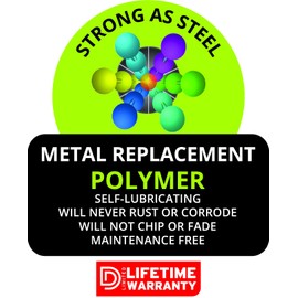 D&D Technologies TCA1S3BTS TruClose Regular Duty Self Closing Gate Hinge, for Metal Gates up to 66 Pounds, No Alignment Legs, Black, 2 Count