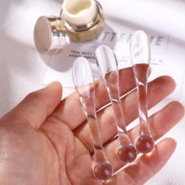 3Pcs Gold Makeup Sticks Mud Mixing Tool, Acrylic Cosmetic Spatulas Scoop Face Cream Spoons Portable Mask Stick Cosmetic Mask Spoon Spatulas Treatments and Masks