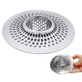 Drain Hair Catcher Bathtub Shower Drain Hair Trap Strainer Drain Protector Bathroom Sink Hair Trap Strainer Stainless Steel Drain Hair Catcher 1Pack