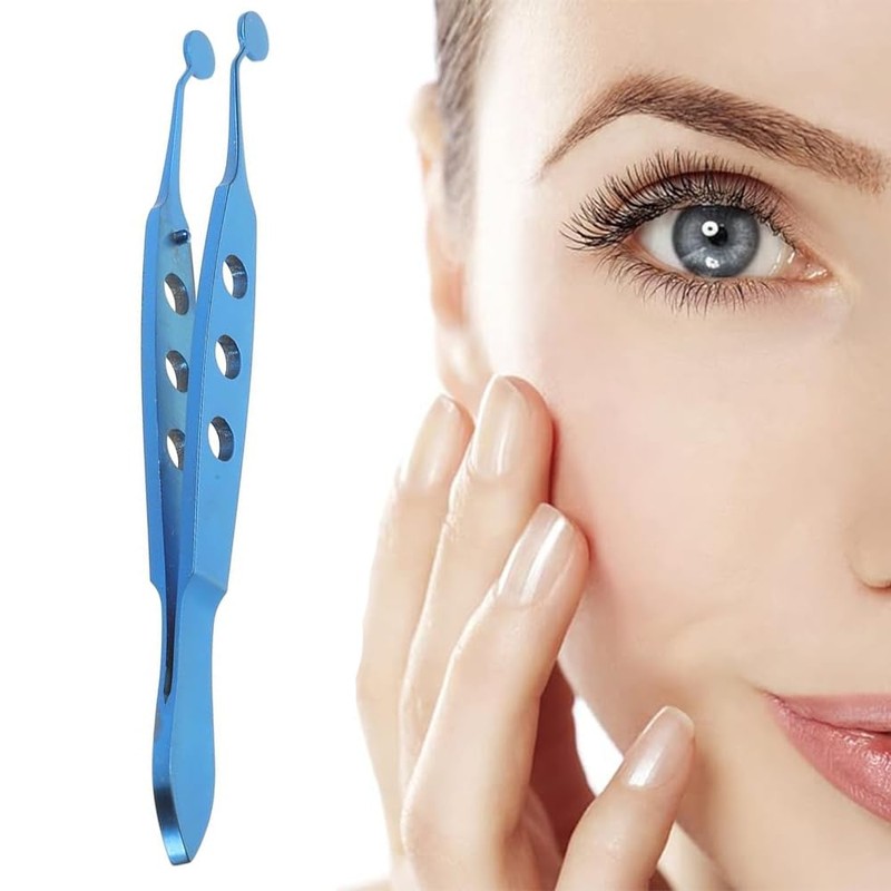 Metal Meibomian Gland Massage Tool, Eyelid Expressor Tweezer