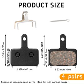 4 Pairs Bike Brake Pads Bicycle, Brake Pad Sets, Bicycle Disc Brakes, Compatible with Shimano M415 C501 M525 M485 M575 M495 M486 M475 M465 M447
