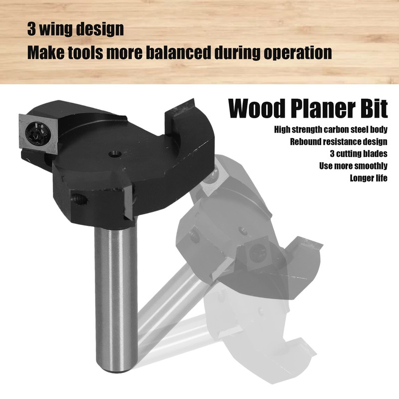 Spoilboard Surfacing Router Bit 3 Blade Wood Planer Bits Woodworking