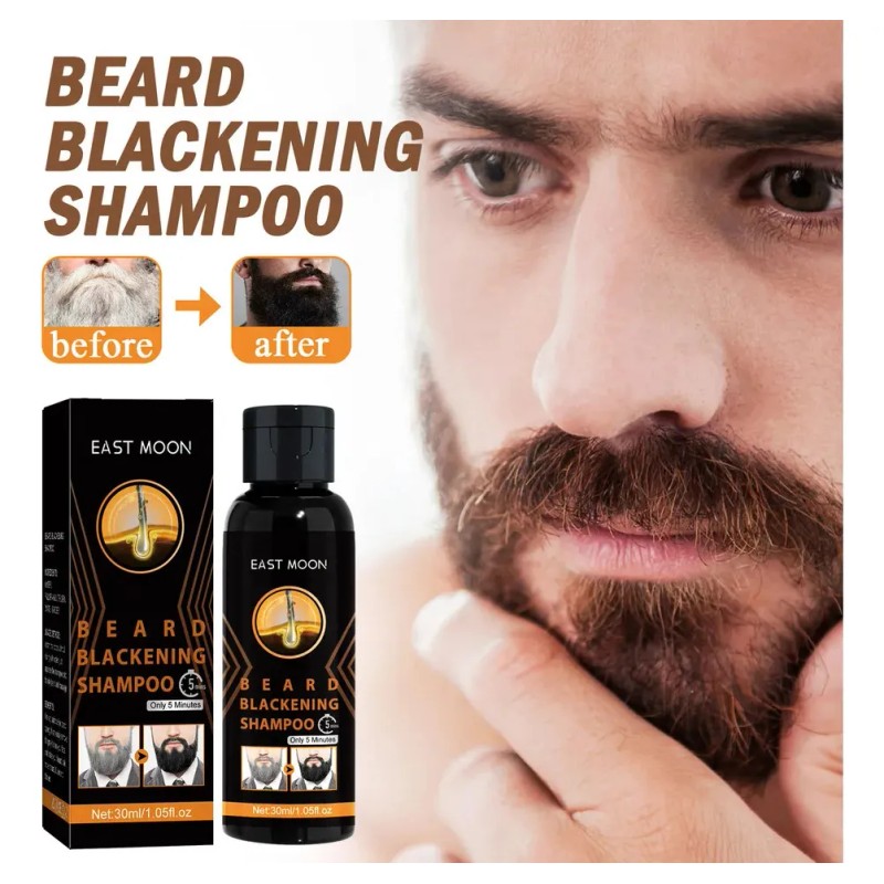 - 3 × Champú Oscurecedor For Barba, Colorante, 30 Ml