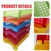 6 PCS Colorful Plastic Trays Rainbow Classroom Turn in Trays