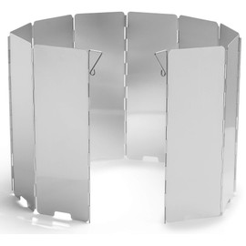 10 Plate Wind Screen For Cooking Stove - Compant and Lightweight Windshield Great for Camping Backpacking