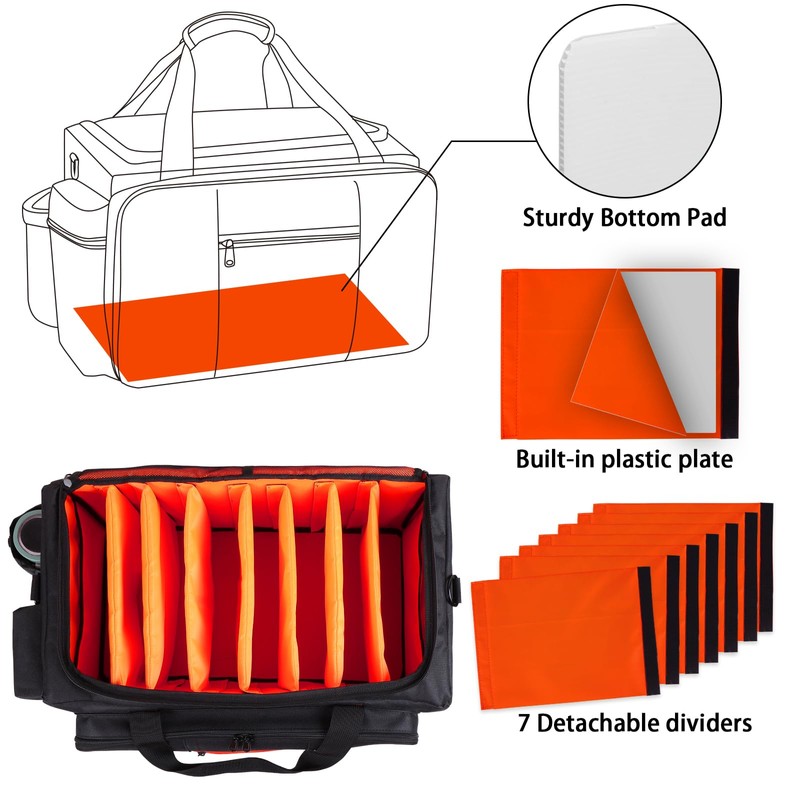 Timoxi Large Rolling DJ Bag with Wheels, Gig bag Built-in