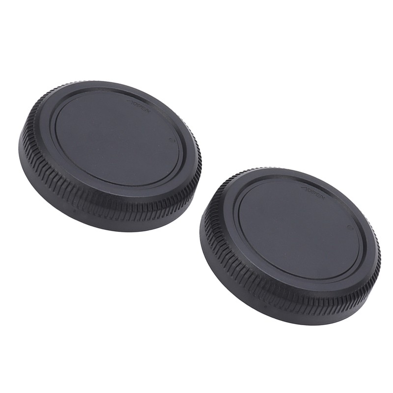 2PCS Lens Rear Caps ABS Plastic Snap On Lens Back