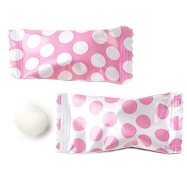 Polka Dot Buttermints 100ct - After Dinner Mints Individually Wrapped - Soft & Savory (Pink Pastel)