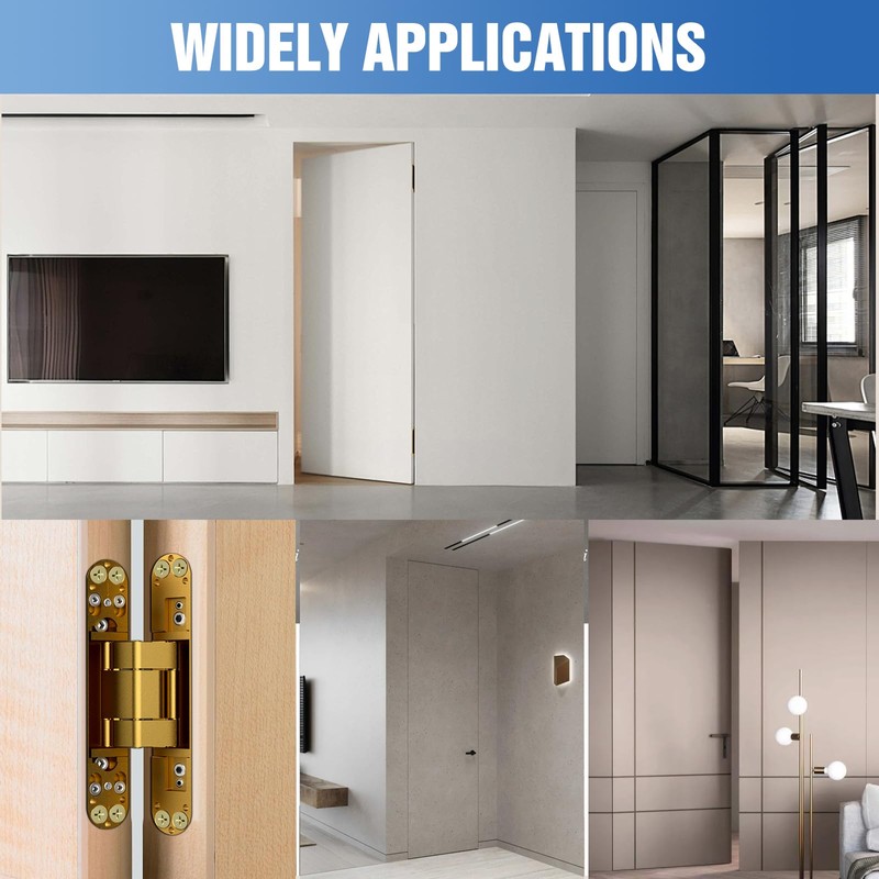 Eegoowa 7" Hidden Door Hinge,Invisible Door,Hidden Door Hinges for Secret