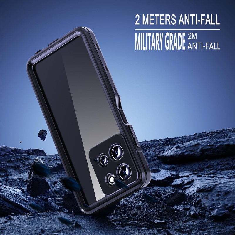 Makbstpect for Moto G 5G 2025 Case Waterproof, Built-in Screen