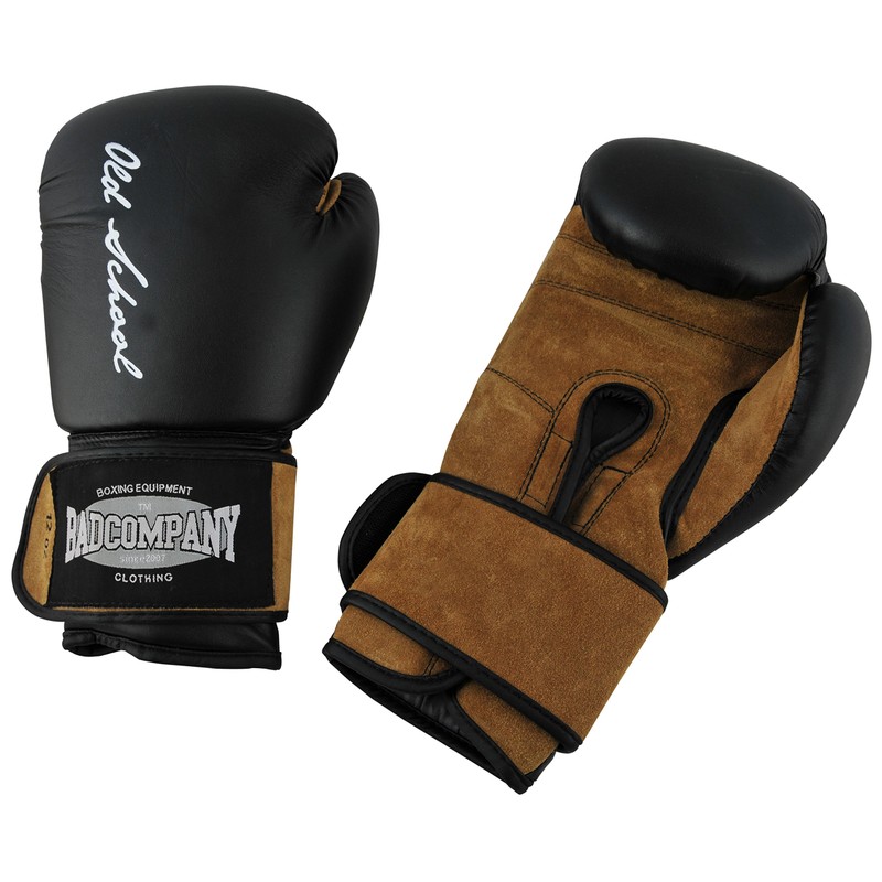 Bad Company old school leather boxing gloves for boxing training,