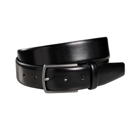 Fenix New York Men's Belt in Various Colours, Size 80 cm to 125 cm, Nickel-Free Buckle 35 mm Wide, Sustainable, Shortenable & Adjustable Men's Belt, Perfect for Suit & Jeans, jet black, 115