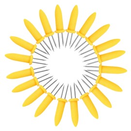 Corn on The Cob Holders: 20 Pcs Sweetcorn Holders Set - BBQ Skewers for Grilling - Ergonomic Non-Slip Handles - Stainless Steel Corn Forks for Home Kitchen Barbecue and Picnics