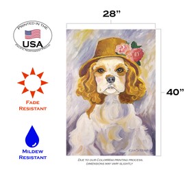 Toland Home Garden Ruffoir Cocker Spaniel 28 x 40 Inch Decorative Puppy Dog Portrait House Flag