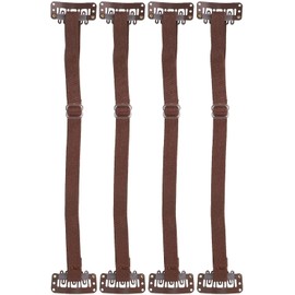 Elastic Face Lift Band with Clips,4Pcs Instant Face Lift Band with Clips,Face Lift Band Invisible Elastic Face Lift Band,Face Stretching Strap Face Lift Band Elastic with Clip for Daily Makeup,Brown