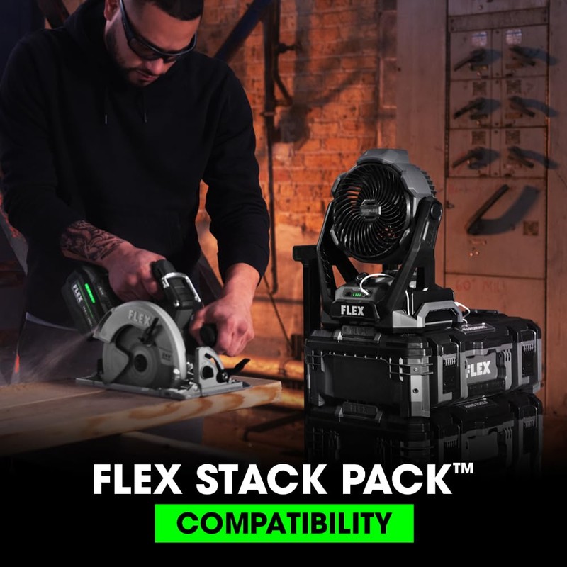 FLEX 24V Brushless Cordless 1,100 CFM Jobsite Fan Tool Only,