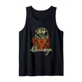 312 Chicago Illinois Area Code Camo Locs Tank Top
