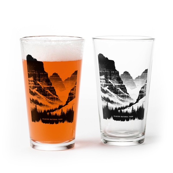 Black Lantern Themed Pint Glasses – National Park Designs for
