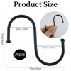 JRSHIRLEYLTD 26 Pack S Shaped Hooks, Hanging Hooks, Black Hooks,