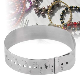 DIY Bracelet Sizing Tool,Bracelet Gauge, Sizer Mandrel Gauge Wrist Belt Measure Measuring Tool Sizing Bangle Size Adjuster Stainless Steel Sizer Board Measurement Jewelry Making Tools Supplies