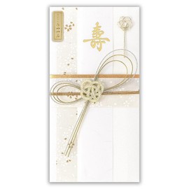 Enuby, Inc. Kotobuki Seal Snow White A | 2 Types of Paper (2 Kotobuki, Wedding Celebration), White, White