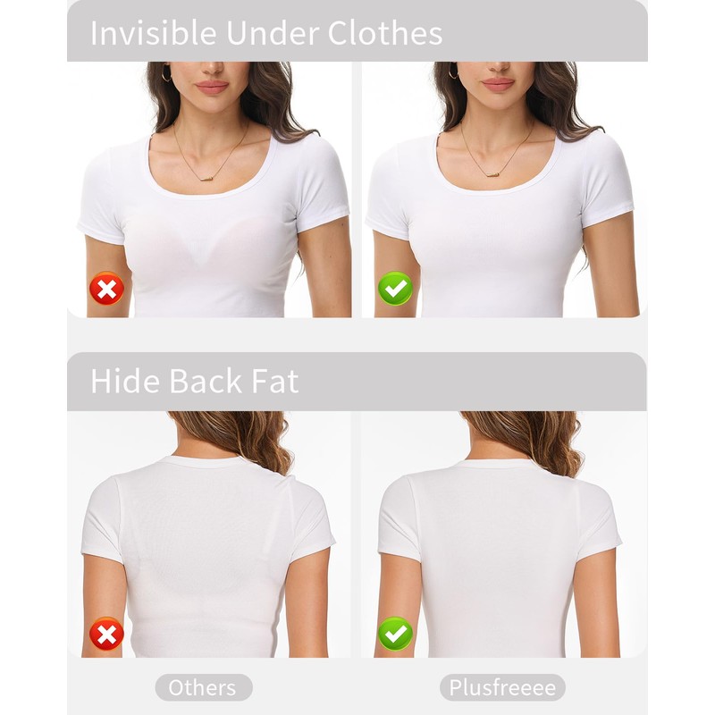 Plusfreeee No Underwire Bras for Women Wireless Comfortable Full Coverage