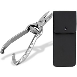 Solingen Nail Clippers 14 cm Made in Germany with Sharp and Smooth Cutting Edge for Medium to Strong Toenails Nail Clippers Pedicure Pliers with Buffer Spring for Foot Care with Case