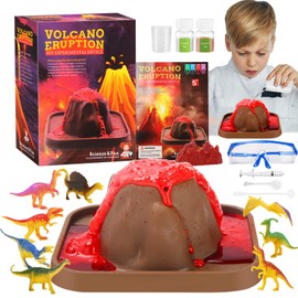 KlayBear Volcano Kit, Erupting Volcano Science Kits for Kids Ages 4-6-8-12, STEM Activities & Learning Educational Toys Gifts for Boys and Girls Chemistry Set, Over 20 Fun Science Experiments