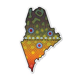 Eds Fly Shop Casey Underwood Maine Brook Trout Decal Sticker