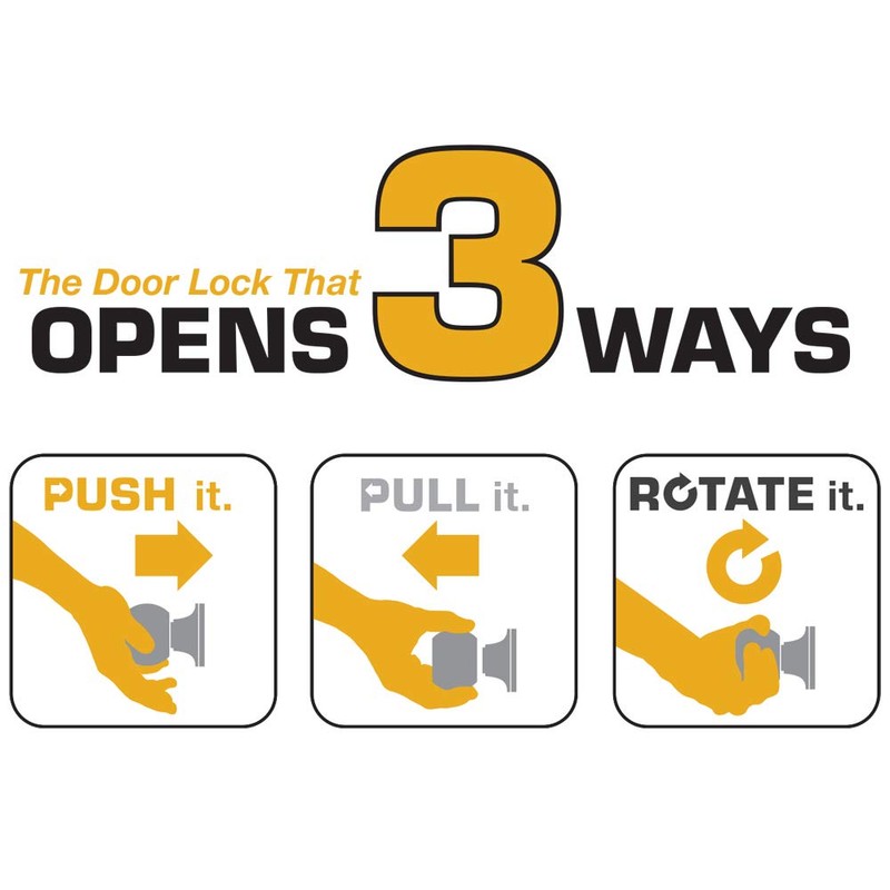Brinks Push Pull Rotate Door Locks Alwood Passage Hall/Closet Lever