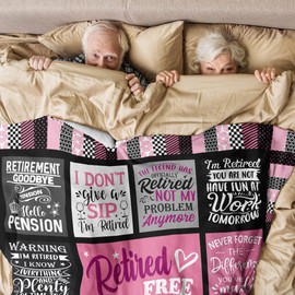 Kituzol Retirement Gifts for Woman - Retirement Gifts 2024 - Best Retirement Gifts - Farewell Gifts for Coworker - Coworker Leaving Gifts for Women - Going Away Gift - Goodbye Gift Blanket 50"X60"