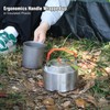 REDCAMP 1.6L Outdoor Camping Kettle, Lightweight Stainless Steel Water Pot