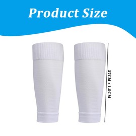 OIGWBPH 2 Pairs of Shin Pads Socks, Football Shin Pads Socks Breathable Football Shin Pad Holder Football Socks Sleeves for Children Adults Beginners