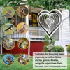 Heart Reflective Wind Spinner Set, Double-Sided Holographic Bird Reflector Discs