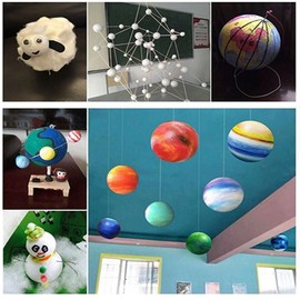 MINGZE White foam plastic ball (21 foam balls), used for DIY and slime products, craft foam ball, used for children DIY arts and crafts decoration, home decoration, wedding.