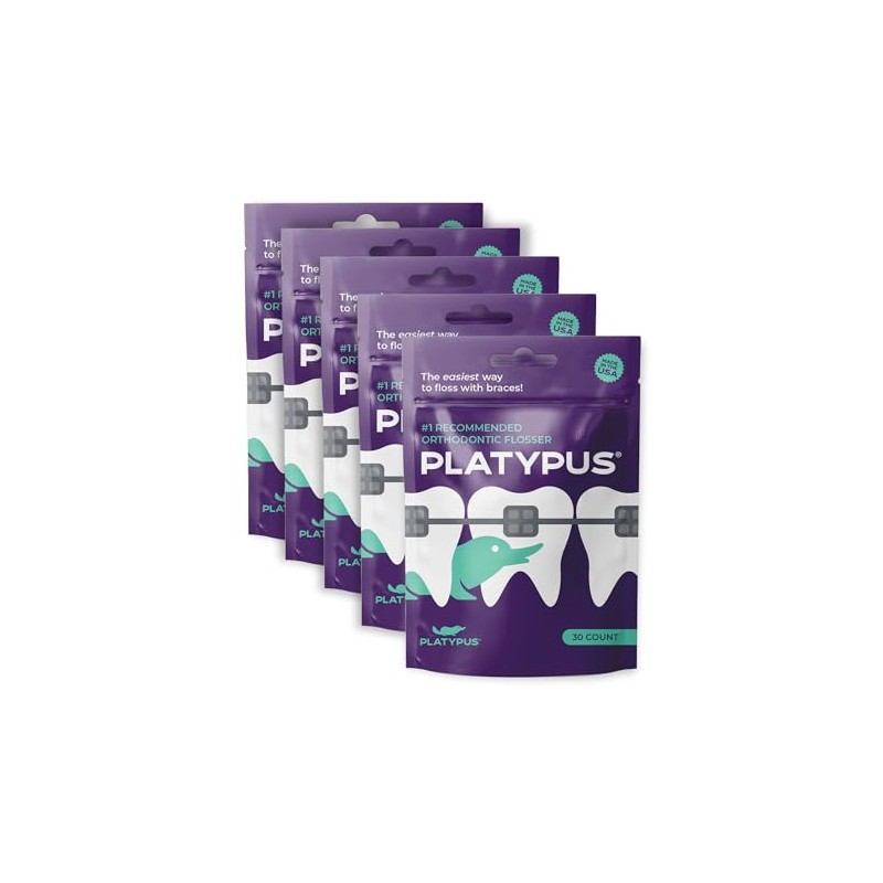 Platypus Ortho Flosser for Braces 30-Count (5 Pack)