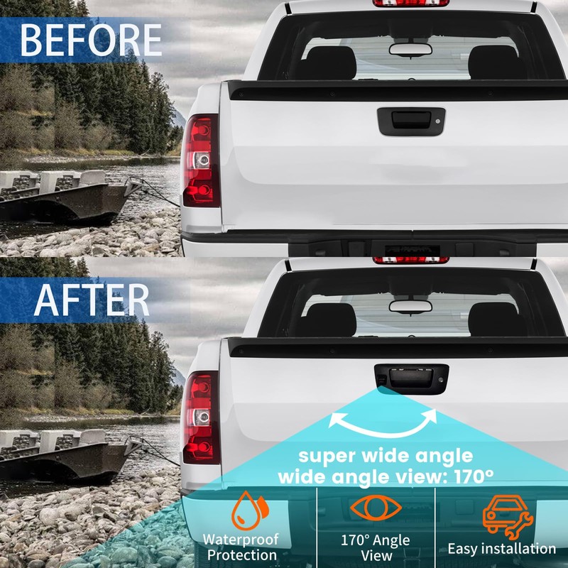 EWAY Tailgate Handle Backup Camera for 2009-2017 Dodge Ram 1500