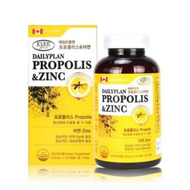 Daily Plan Propolis & Zinc 300 Capsules / 데일리플랜 프로폴리스 앤 아연 300캡슐 X 1개 영양제 캐나다산, 300정
