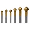 Aracombie 6 Pack 3 Flute 90 Degree Countersink Drill Bit