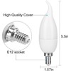 Venforze E12 Flame Bulbs 4 Pack, 3 Mode LED Candelabra