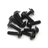 10Pcs Black Metal M6 X 20mm Hex Head Fairing Bolts